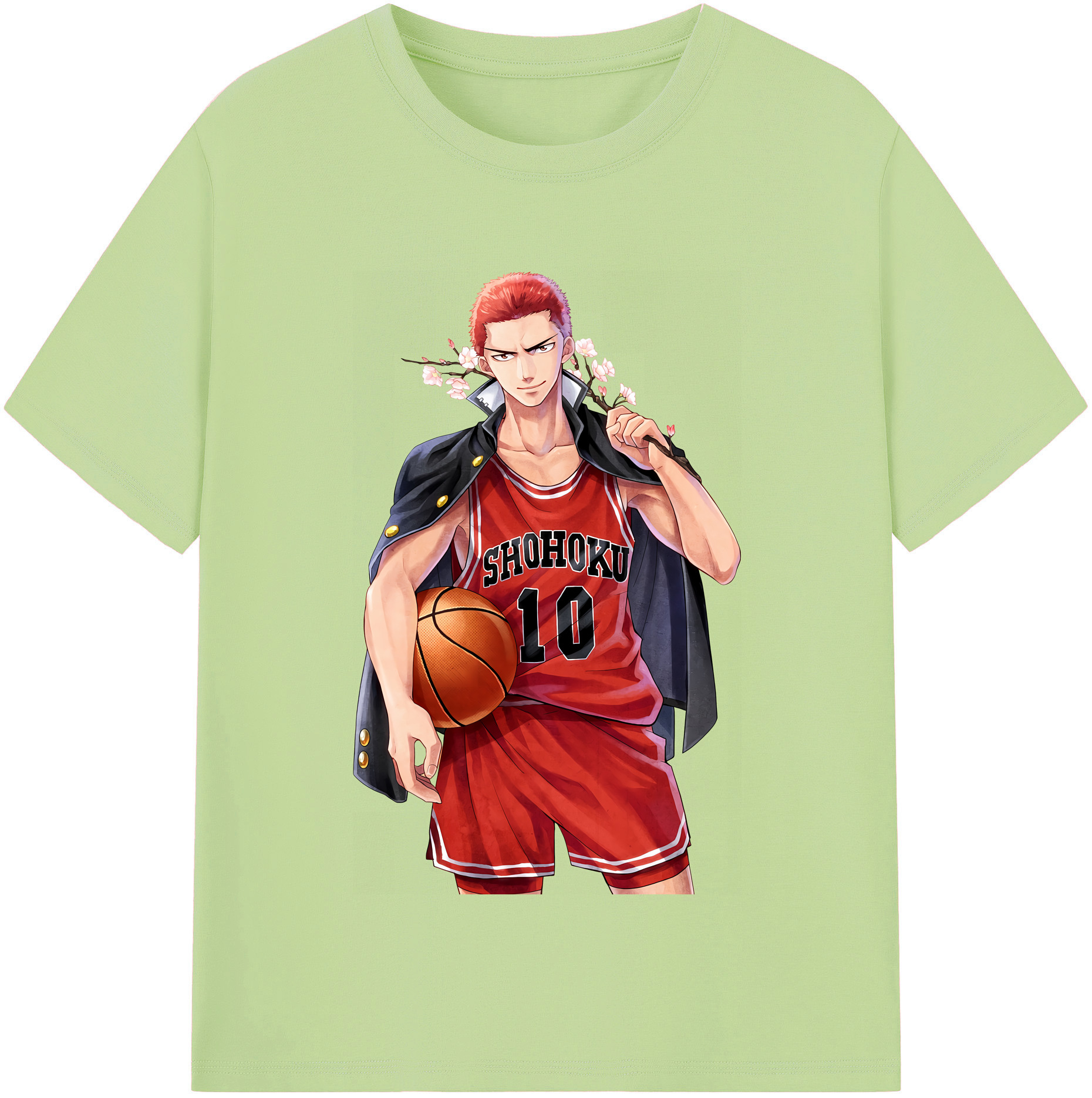 SLAM DUNK／スラムダンク 綿100％半袖Tシャツ（フロントプリント）